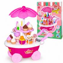 Brinquedo Infantil Meninas Carrinho de Sorvete com Som Luz Brinquedo Infantil Meninas Carrinho de Sorvete com Som Luz