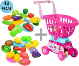 Brinquedo Infantil MERCADINHO Hortifruti Carrinho De Compras Barbie Com Frutas E Legumes CREC CREC