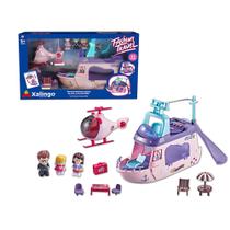 Brinquedo Infantil Minha Primeira Viagem de Iate e Helicóptero 11 Peças Xalingo - 22407