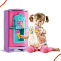 Brinquedo Infantil Mini Sorveteria - Geladeira Gela Sorvetinho - Faz Sorvete de Verdade - Imaginação