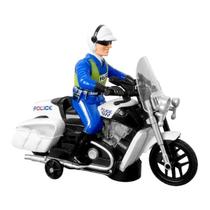 Brinquedo Infantil Moto de Polícia Bate e Volta com Som e Luz