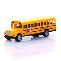 Brinquedo Infantil Ônibus Escolar Miniatura de Ferro Abre Porta