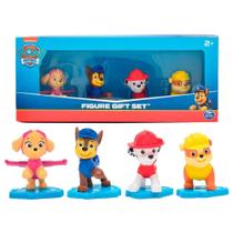 Brinquedo Infantil Pack 4 Mini Figuras Chase Skye Marshall Rubble Patrulha Canina Sunny - 003596