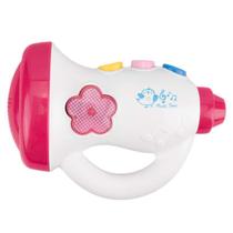 Brinquedo Infantil Para Bebê Trompete musical para bebê sortido Rosa e Azul Pimpolho
