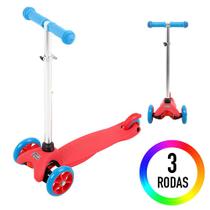 Brinquedo Infantil Patinete 3 Rodas Vermelho e Azul BBR Toys