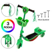 Brinquedo Infantil Patinete Ben 10 Scooter 3 Rodas Com Cesta