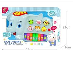 Brinquedo Infantil Piano Elefante Musical Luminoso