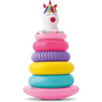 Brinquedo Infantil Pirâmide de Argolas Unicórnio - Divertoys -