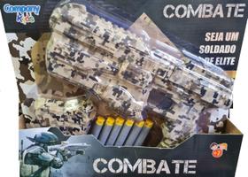 Brinquedo infantil Pistola Lança Dardos combate Camuflada - Lynx produções