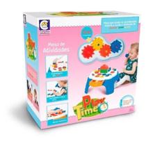 Brinquedo Infantil Play Time Mesa Atividades Rosa Recomendado para Crianças a Partir dos 1o Meses Cotiplas - 2049
