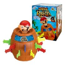 Brinquedo Infantil Pula Pirata Jogo Barril do Pirata Para Toda Família