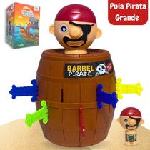 Brinquedo Infantil Pula Pirata Jogo Barril Grande Crianças