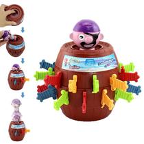 Brinquedo Infantil Pula Pirata Jogo Barril Grande Crianças