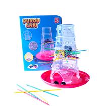 Brinquedo Infantil Puxou Caiu Educativo 31 Palitos 15 Bolas 1 Roleta Pais&Filhos