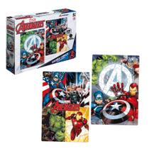 Brinquedo Infantil Quebra Cabeça 2 Cenas Avengers Vingadores 200 peças Xalingo - 68054 Brinquedo Infantil Quebra Cabeça 2 Cenas Avengers Vingadores 200 peças Xalingo - 68054