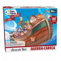 Brinquedo Infantil Quebra Cabeça Arca De Noé Premium 60 Peça