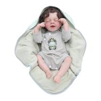 Brinquedo infantil Reborn Baby Doll de 55 cm realista de silicone macio