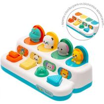 Brinquedo Infantil Sensorial Buba Zoo 4 botões Interativos