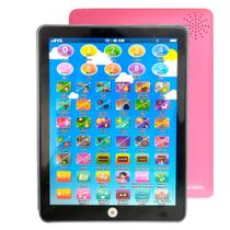 Brinquedo Infantil Tablet Interativo Português e Inglês 62 Teclas Rosa - Art Brink