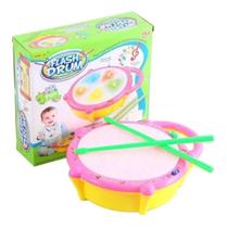 Brinquedo Infantil Tambor Bebê Luzes Som Flash Drum.