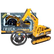 Brinquedo Infantil Trator Retroescavadeira com Controle Remoto Inmetro DDG TOYS Brinquedo Infantil Trator Retroescavadeira com Controle Remoto Inmetro DDG TOYS