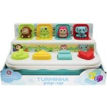 Brinquedo Infantil Turminha POP-UP 4 Botoes Interativos