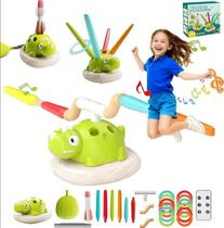 Brinquedo infantil unissex Lançador De Foguetes De Dinossauro 3 Em 1, Brinquedo Giratório