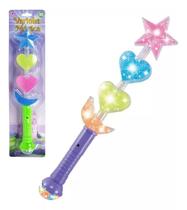 Brinquedo Infantil Varinha Mágica Luminosa Meninas Brilho - Ark Toys