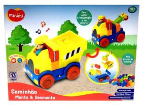 Brinquedo Infantil Veiculo Caminhãozinho Caminhão Monta E Desmonta - Blocos De Montar Para Bebê - Minimi - Yes Toys