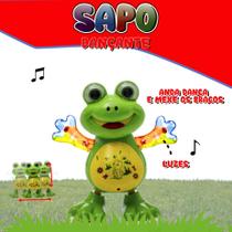 Brinquedo Infantil Verde Dancing Sapo Toca Musica E Dança