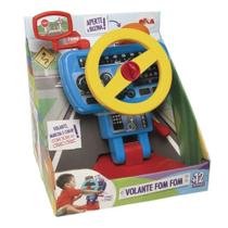 Brinquedo Infantil Volante Fom Fom 26cm em Plástico com Buzina, Marcha e Chave com Som de Cre Crec Elka - 1181