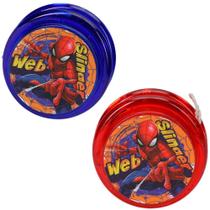 Brinquedo Infantil Yo-Yô Ioiô C/Luz Marvel Homem Aranha 2 Pç