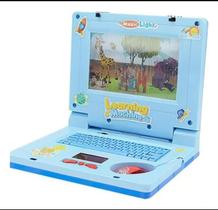 Brinquedo InfantilComputador Laptop Educativo Com Som e Luzes azul