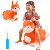 Brinquedo inflável Hopper iPlay iLearn Bouncy Pals Fox com bomba Brinquedo inflável Hopper iPlay iLearn Bouncy Pals Fox com bomba