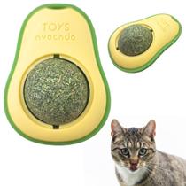Brinquedo Interativo Abacate e Bola Catnip Erva de Gato Lambe Lambe com Adesivo de Grudar na Parede