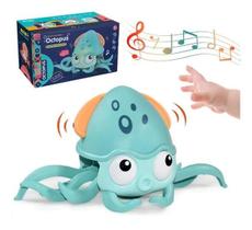 Brinquedo Interativo Bebê POLVO Fujão Recarregável C/ Som Luz E Movimento - Toy King