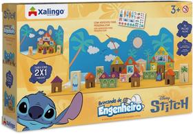Brinquedo Interativo Bloco de Montar Stitch 70 peças 2x1 - Xalingo