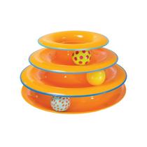 Brinquedo Interativo Catstages Tower of Tracks 3 Níveis Com Bolas Giratórias Para Gato