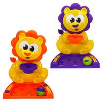 Brinquedo Interativo Cesta de Basquete Leão com Bolinha e Marcador de Pontos Dia das Crianças Menino Menina