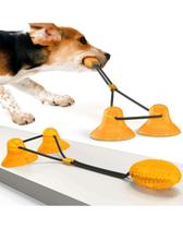 Brinquedo interativo com 2 ventosas e uma bola para cães Brinquedo interativo com 2 ventosas e uma bola para cães