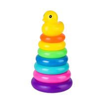 Brinquedo Interativo De Círculos Empilháveis Em Forma De Pato Amarelo, Presentes De Aniversário,