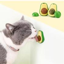 Brinquedo Interativo De Gato Bola Catnip Abacate Com Adesivo