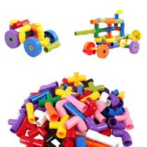 Brinquedo Interativo De Montar Blocos Plastico Infantil Coloridos Tubos Canos Encaixar Unico