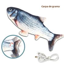 Brinquedo Interativo De Simulação De Peixe De Pelúcia Macia Com Carregamento USB Para Moagem De