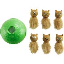Brinquedo Interativo Dog Snuffle NTreat Ball Outward Hound Puzzle Quebra-Cabeça Para Cães Brinquedo Interativo Dog Snuffle NTreat Ball Outward Hound Puzzle Quebra-Cabeça Para Cães