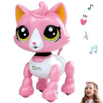 Brinquedo Interativo Gato Eletrônico com Música - Pet Rosa de Idade 3 a 8 Anos