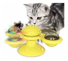 Brinquedo Interativo Giratório P/ Gato Bolinha Catnip Pisca