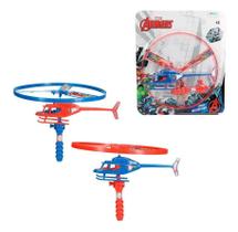 Brinquedo Interativo Infantil Helicóptero Lançador Avengers - Etitoys