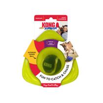 Brinquedo Interativo Kong Jumbler Flinger Com Bola e Apito - Pq / Md