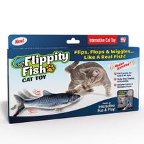 Brinquedo Interativo Ontel Flippity Fish para Gatos - Com Erva-do-Gato e Vara de Pesca